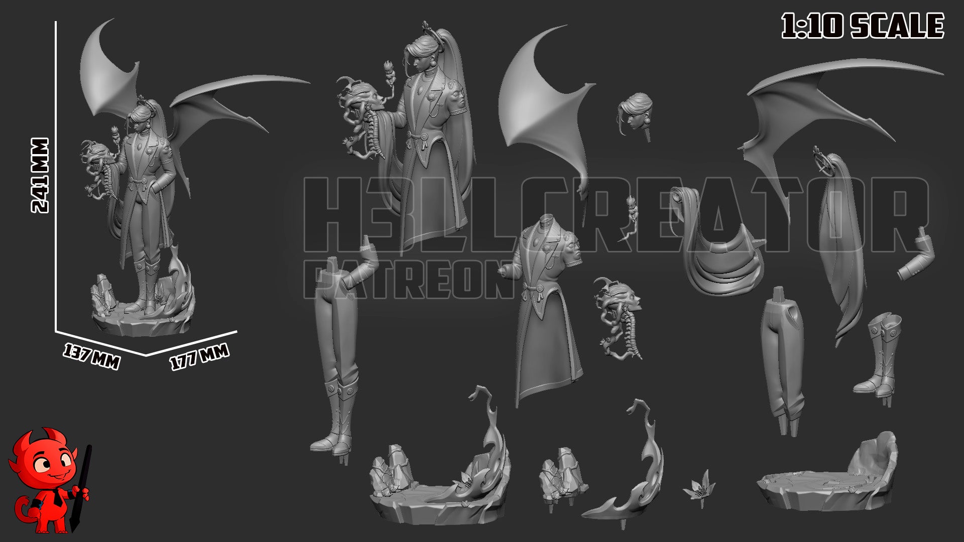 Resin garage kit figure of Chaos, The Infinite Void by Tattles Told 3D, featuring detailed sculpting and dark, cosmic design.