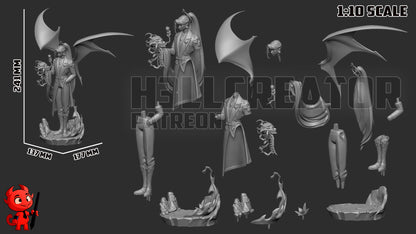 Resin garage kit figure of Chaos, The Infinite Void by Tattles Told 3D, featuring detailed sculpting and dark, cosmic design.