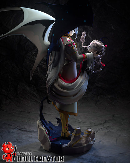 Resin garage kit figure of Chaos, The Infinite Void by Tattles Told 3D, displayed with detailed sculpting and dark, cosmic-themed design