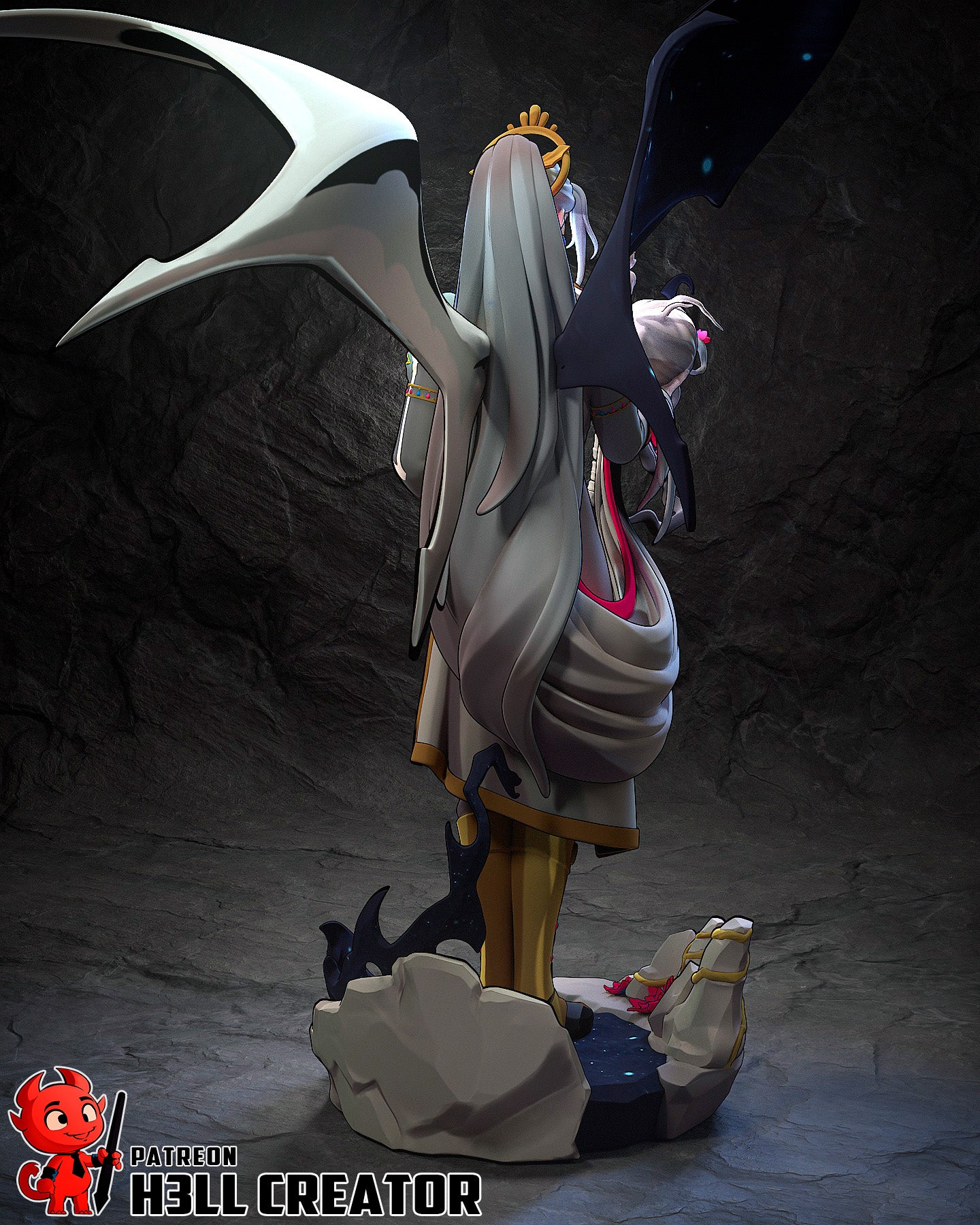 Resin garage kit figure of Chaos, The Infinite Void by Tattles Told 3D, showcasing detailed sculpt and dark, abstract design.