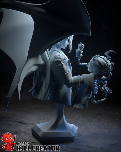 Resin garage kit figure titled Chaos, The Infinite Void by Tattles Told 3D, featuring a detailed, dark fantasy-inspired character pose.