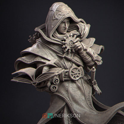 Elf Priest | Tabletop and Display Scales | D&D TTRPG Fantasy Miniature | Nerikson