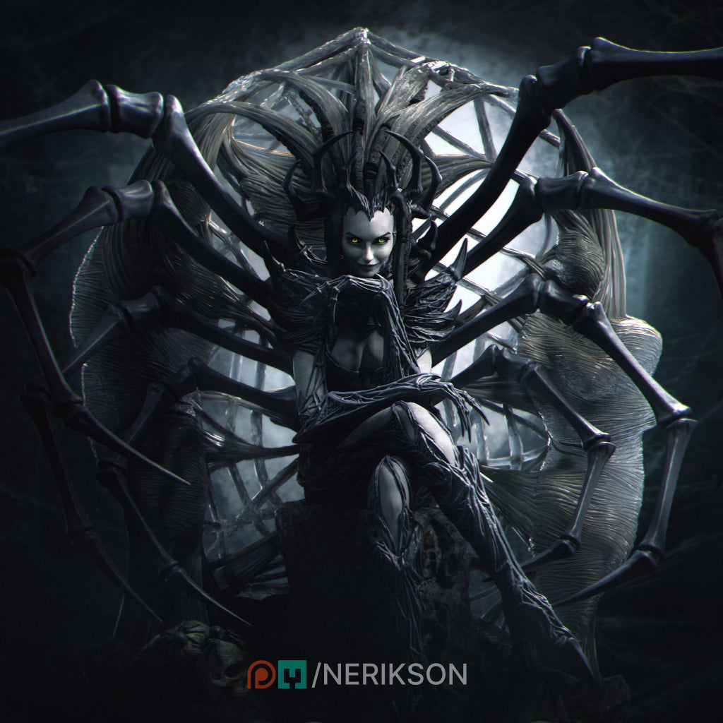 Spider Queen | Garage Resin Kit Statue | D&D TTRPG Fantasy | Nerikson