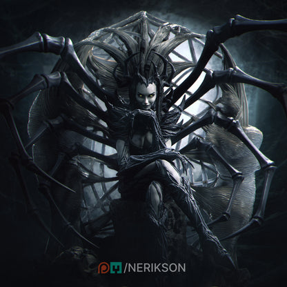 Spider Queen | Garage Resin Kit Statue | D&D TTRPG Fantasy | Nerikson