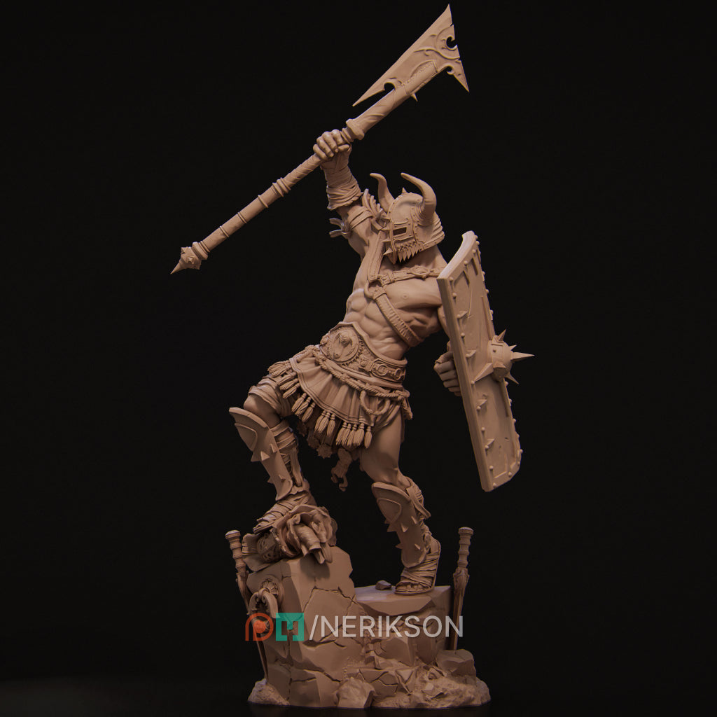 Fight of the Wolf, Gladiators | Garage Resin Kit Statue or Miniature | D&D TTRPG Fantasy | Nerikson