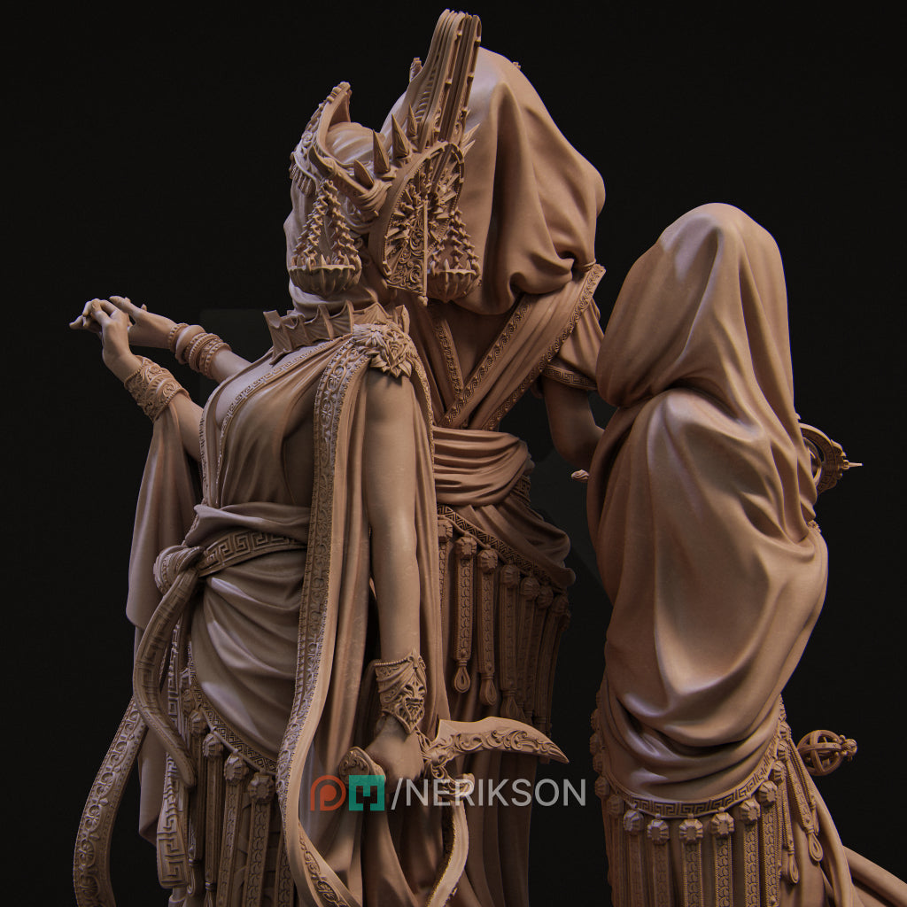The Moirai, The Fates, Diorama | Garage Resin Kit Statue | D&D TTRPG Fantasy | Nerikson
