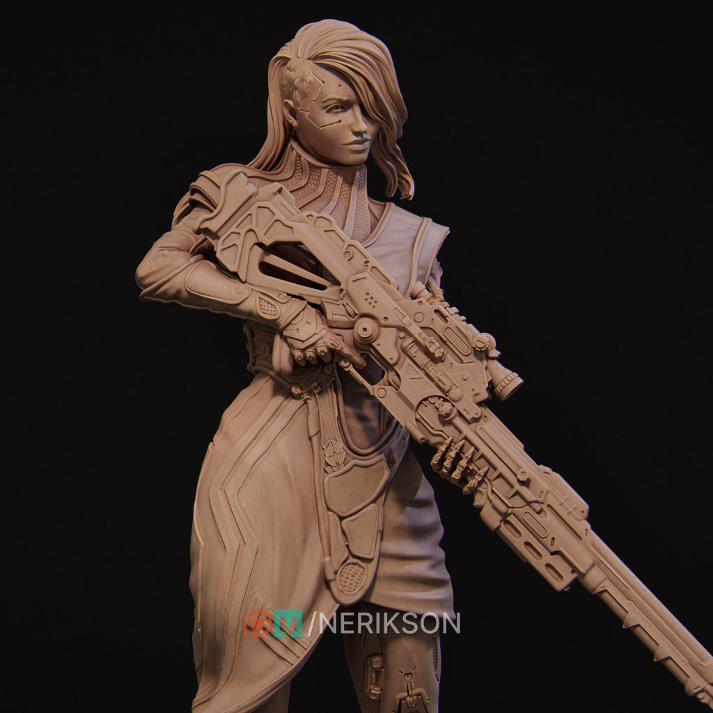 Aryn The Sniper Assassin | Garage Resin Kit Statue | D&D TTRPG Fantasy | Nerikson