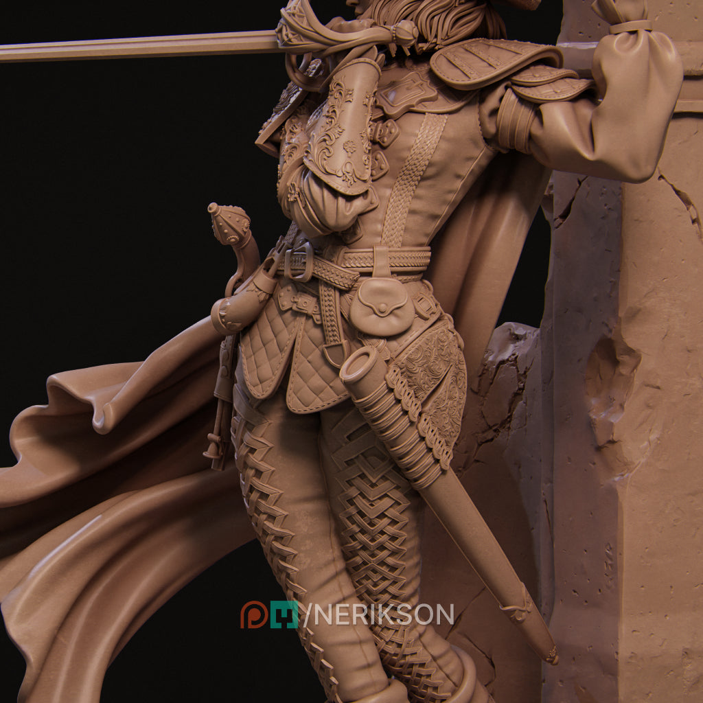 Camilla The Duelist | Garage Resin Kit Statue | D&D TTRPG Fantasy | Nerikson