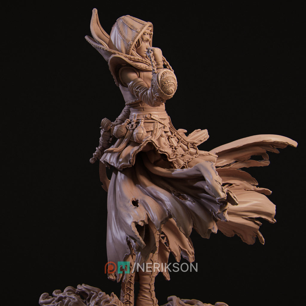 Camelia The Dark Summoner | Garage Resin Kit Statue | D&D TTRPG Fantasy | Nerikson