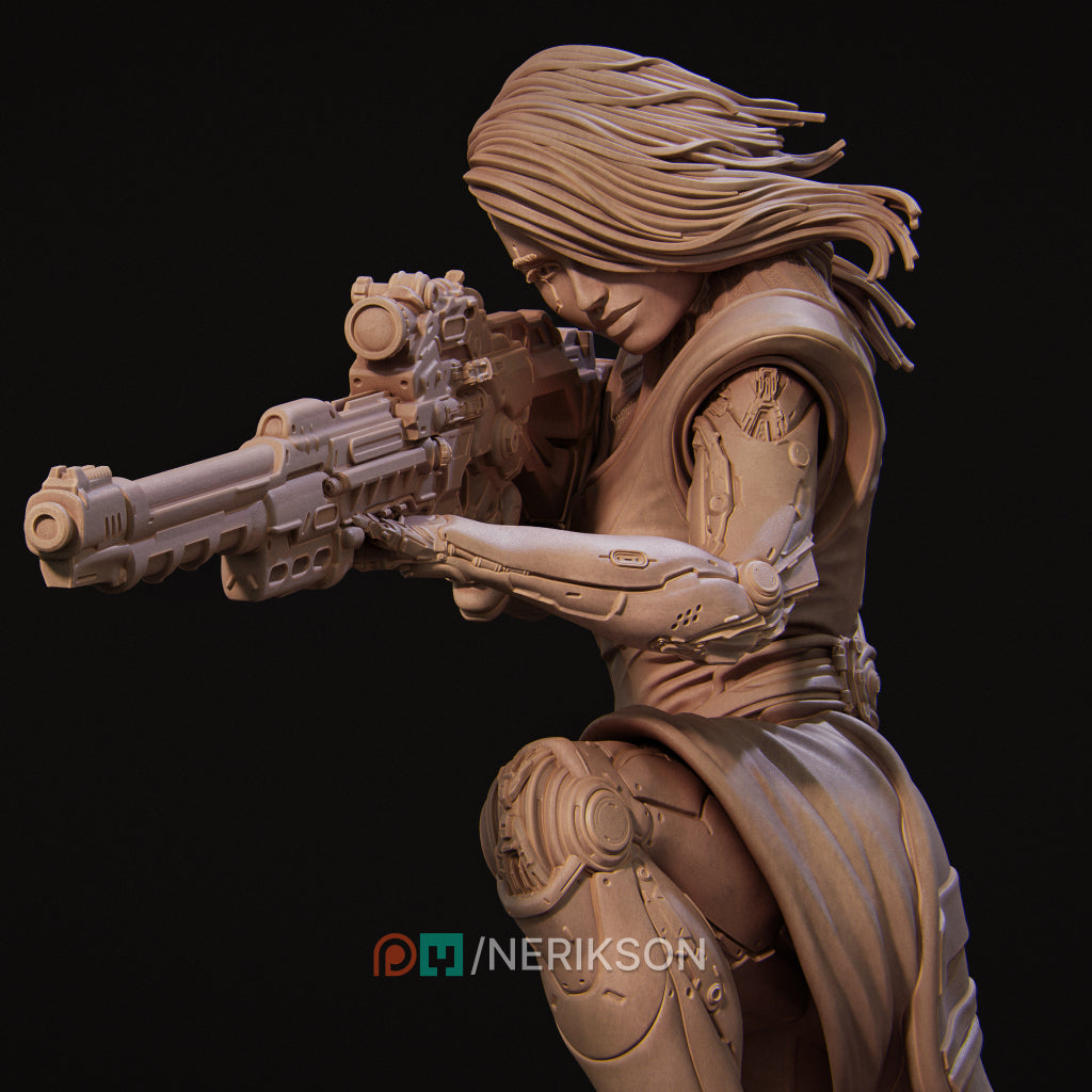 Aryn The Sniper Assassin | Garage Resin Kit Statue | D&D TTRPG Fantasy | Nerikson