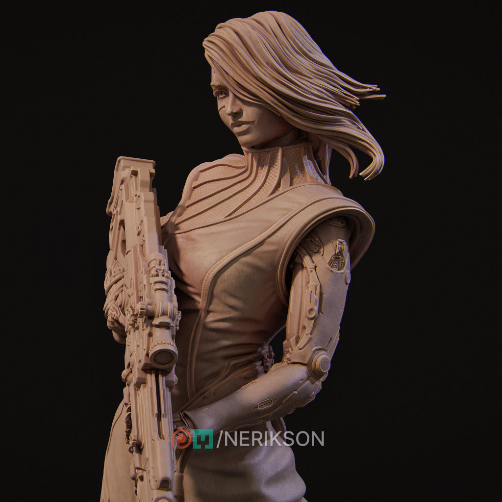 Aryn The Sniper Assassin | Garage Resin Kit Statue | D&D TTRPG Fantasy | Nerikson