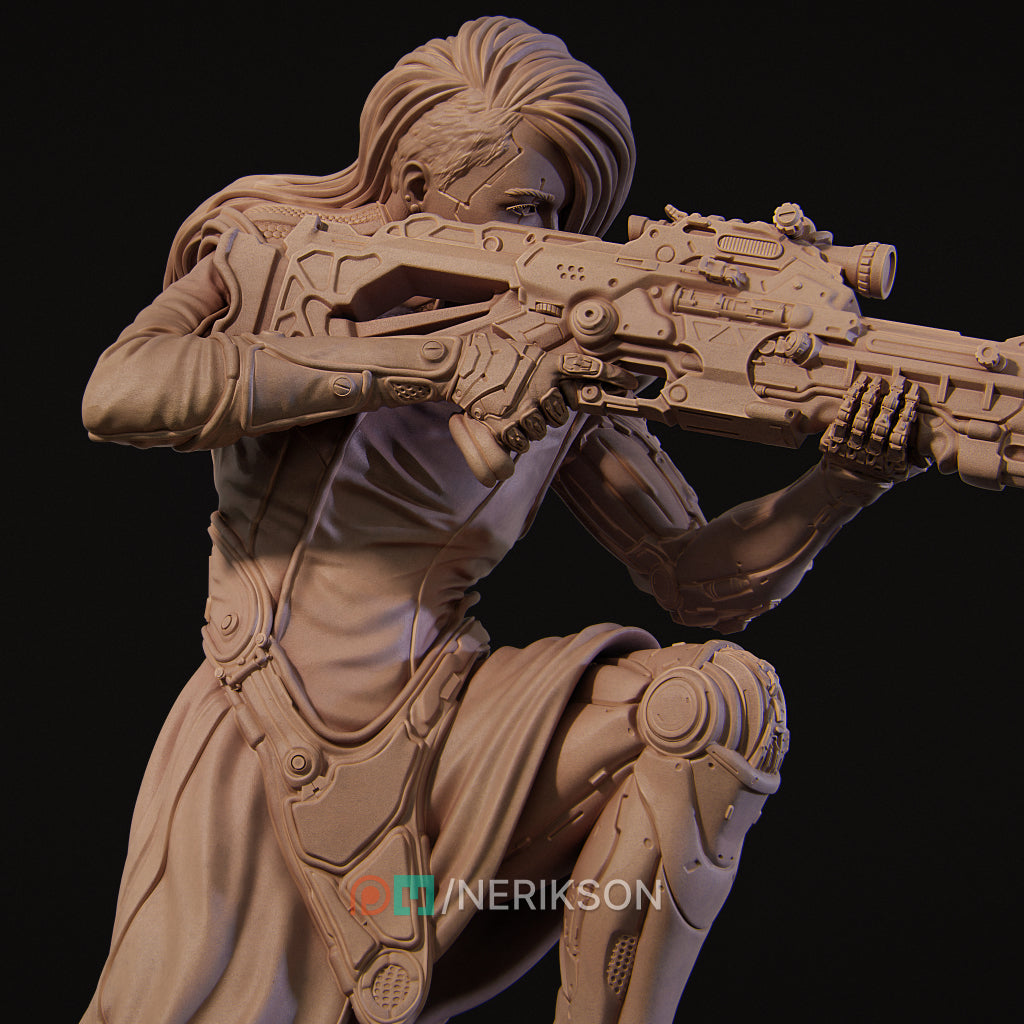 Aryn The Sniper Assassin | Garage Resin Kit Statue | D&D TTRPG Fantasy | Nerikson