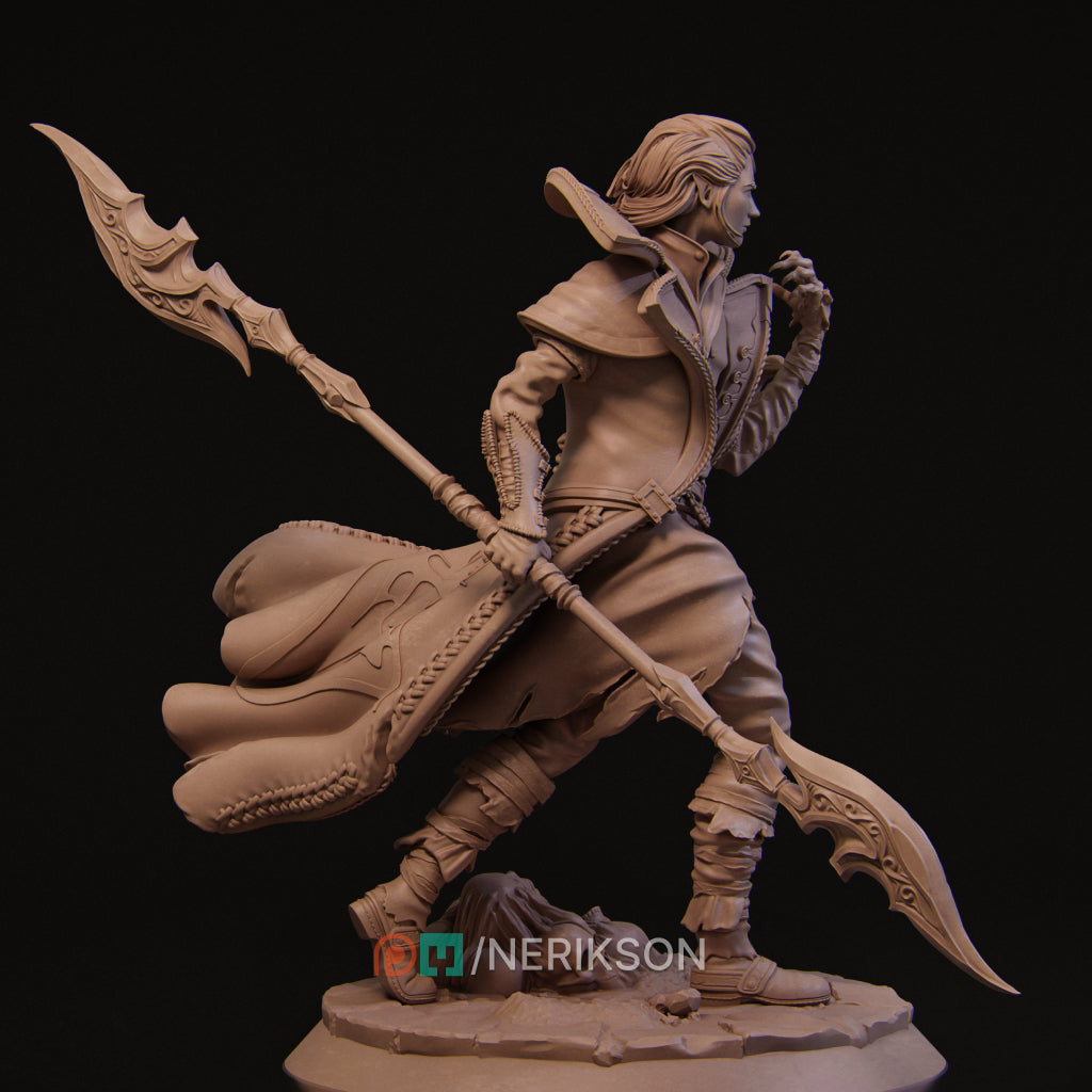 Dhampir Vampire Elf Warlock 2025 Update | Tabletop and Display Scale | D&D TTRPG Fantasy Miniature | Nerikson