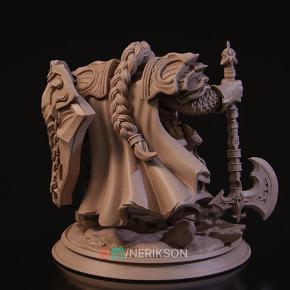 Dwarf Paladin 2025 Update | Tabletop and Display Scales | D&D TTRPG Fantasy Miniature | Nerikson