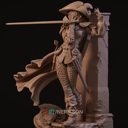 Camilla The Duelist | Garage Resin Kit Statue | D&D TTRPG Fantasy | Nerikson