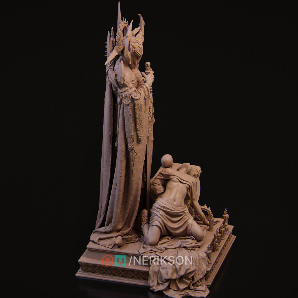 Dark Ending, Queen and Executioner | Garage Resin Kit Statue | D&D TTRPG Fantasy | Nerikson
