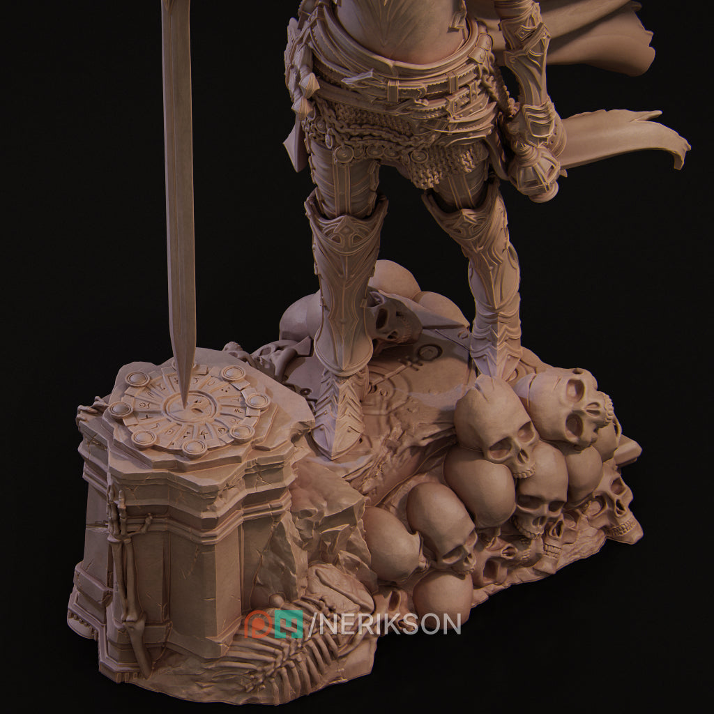 Laenith The Death Domain Cleric | Garage Resin Kit Statue | D&D TTRPG Fantasy | Nerikson