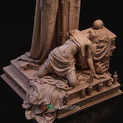 Dark Ending, Queen and Executioner | Garage Resin Kit Statue | D&D TTRPG Fantasy | Nerikson