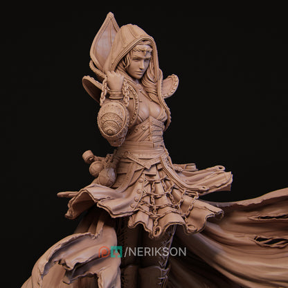 Camelia The Dark Summoner | Garage Resin Kit Statue | D&D TTRPG Fantasy | Nerikson