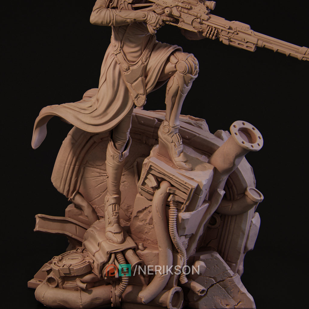 Aryn The Sniper Assassin | Garage Resin Kit Statue | D&D TTRPG Fantasy | Nerikson