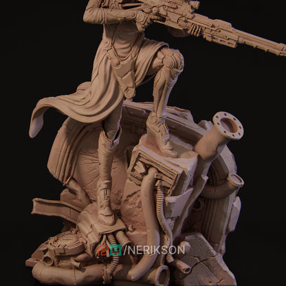 Aryn The Sniper Assassin | Garage Resin Kit Statue | D&D TTRPG Fantasy | Nerikson