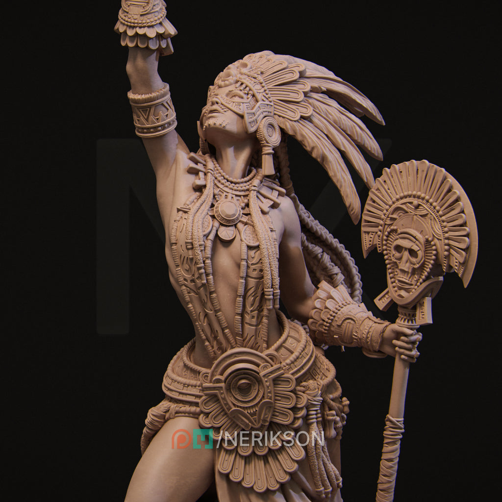 Necalin The Priestess of Death | Garage Resin Kit Statue | D&D TTRPG Fantasy | Nerikson