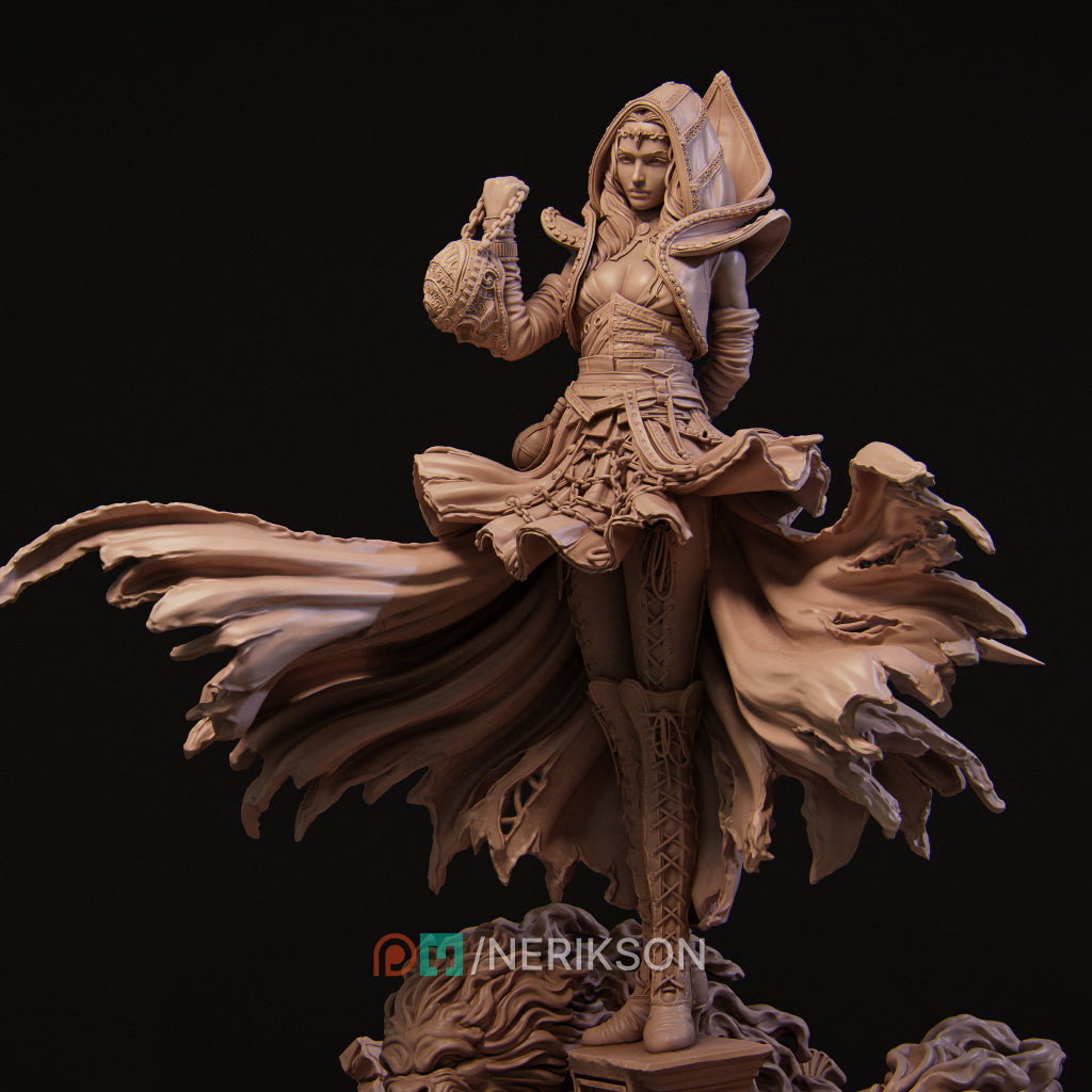 Camelia The Dark Summoner | Garage Resin Kit Statue | D&D TTRPG Fantasy | Nerikson