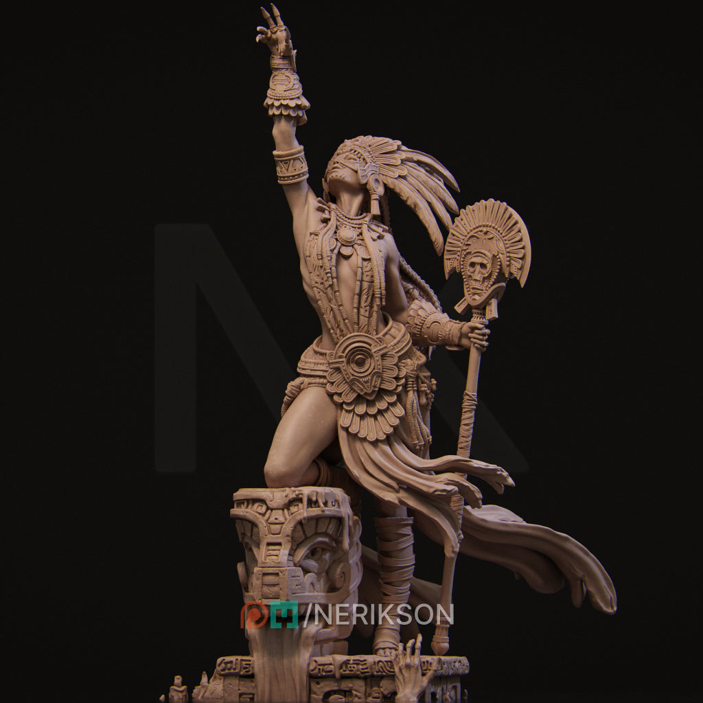 Necalin The Priestess of Death | Garage Resin Kit Statue | D&D TTRPG Fantasy | Nerikson
