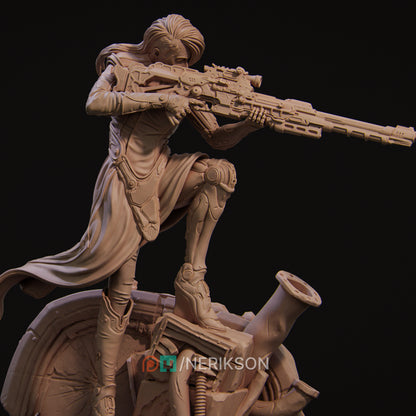 Aryn The Sniper Assassin | Garage Resin Kit Statue | D&D TTRPG Fantasy | Nerikson
