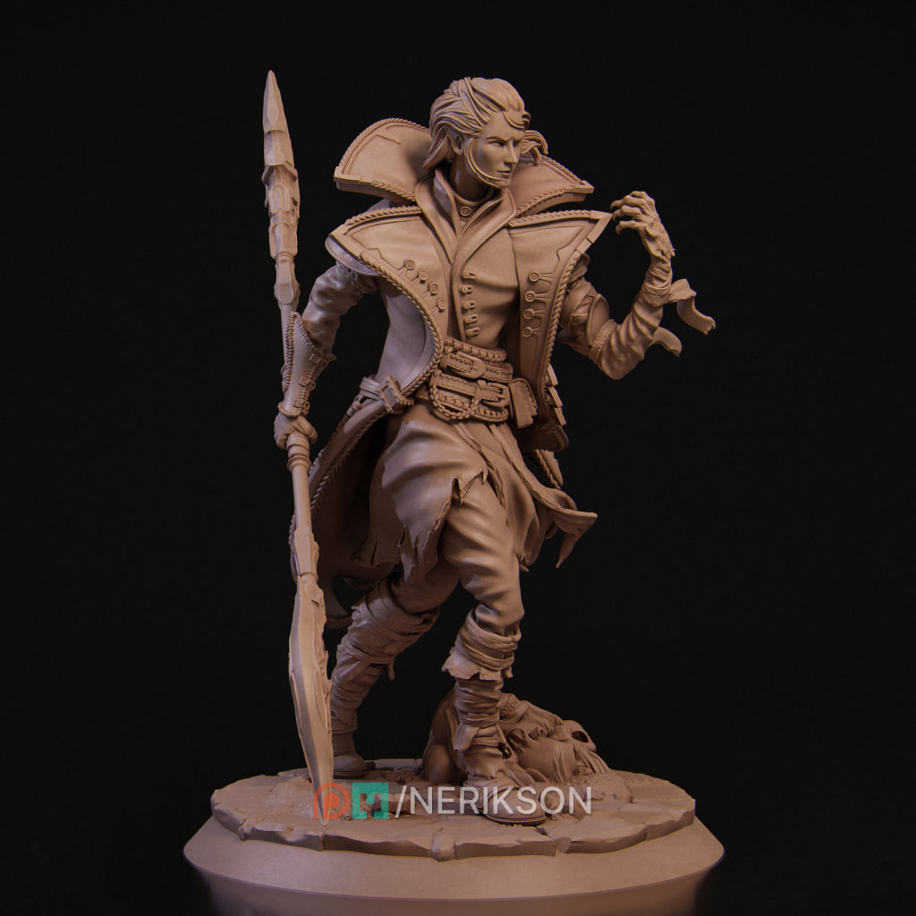 Dhampir Vampire Elf Warlock 2025 Update | Tabletop and Display Scale | D&D TTRPG Fantasy Miniature | Nerikson