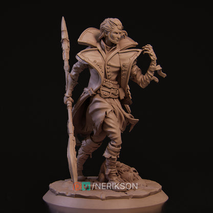 Dhampir Vampire Elf Warlock 2025 Update | Tabletop and Display Scale | D&D TTRPG Fantasy Miniature | Nerikson