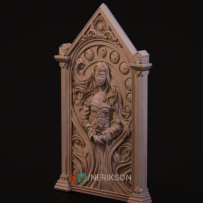 Bas Relief, Castle and Sleeping Princess | D&D TTRPG Fantasy | Nerikson