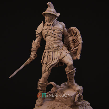 Fight of the Wolf, Gladiators | Garage Resin Kit Statue or Miniature | D&D TTRPG Fantasy | Nerikson