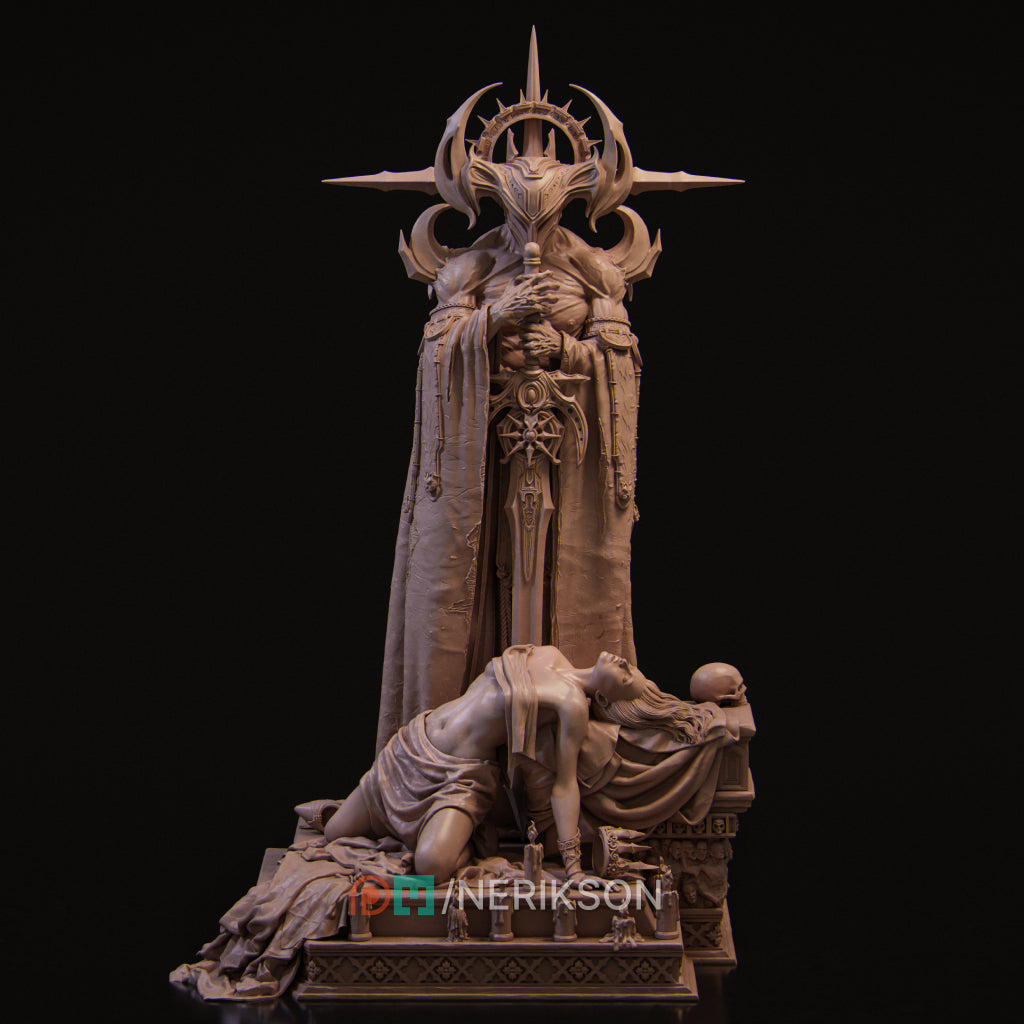 Dark Ending, Queen and Executioner | Garage Resin Kit Statue | D&D TTRPG Fantasy | Nerikson