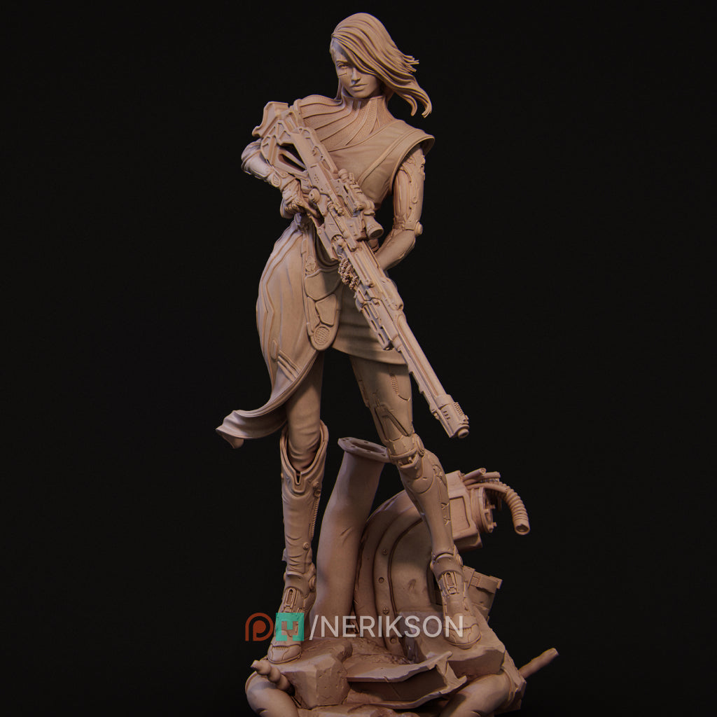 Aryn The Sniper Assassin | Garage Resin Kit Statue | D&D TTRPG Fantasy | Nerikson