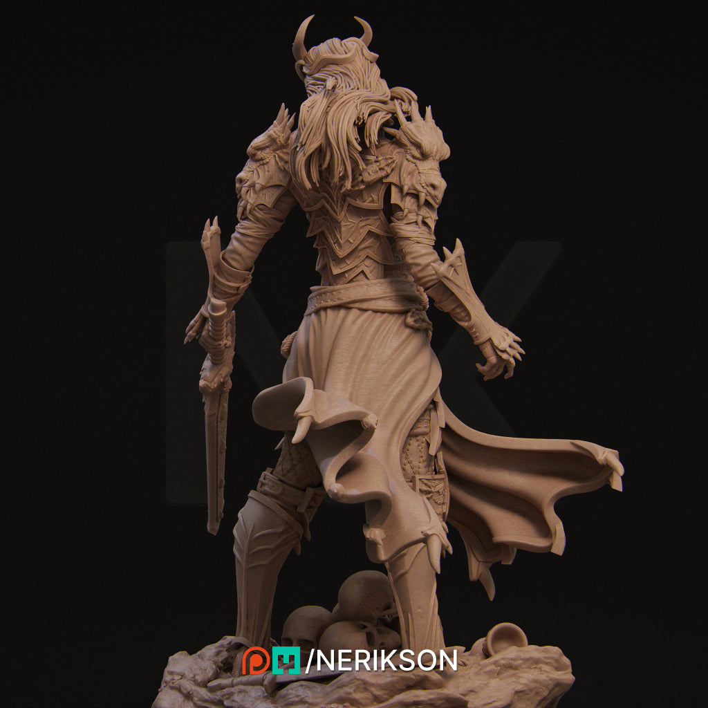 Aleehra the Dragon Knight | Garage Resin Kit Statue | D&D TTRPG Fantasy Miniature | Nerikson