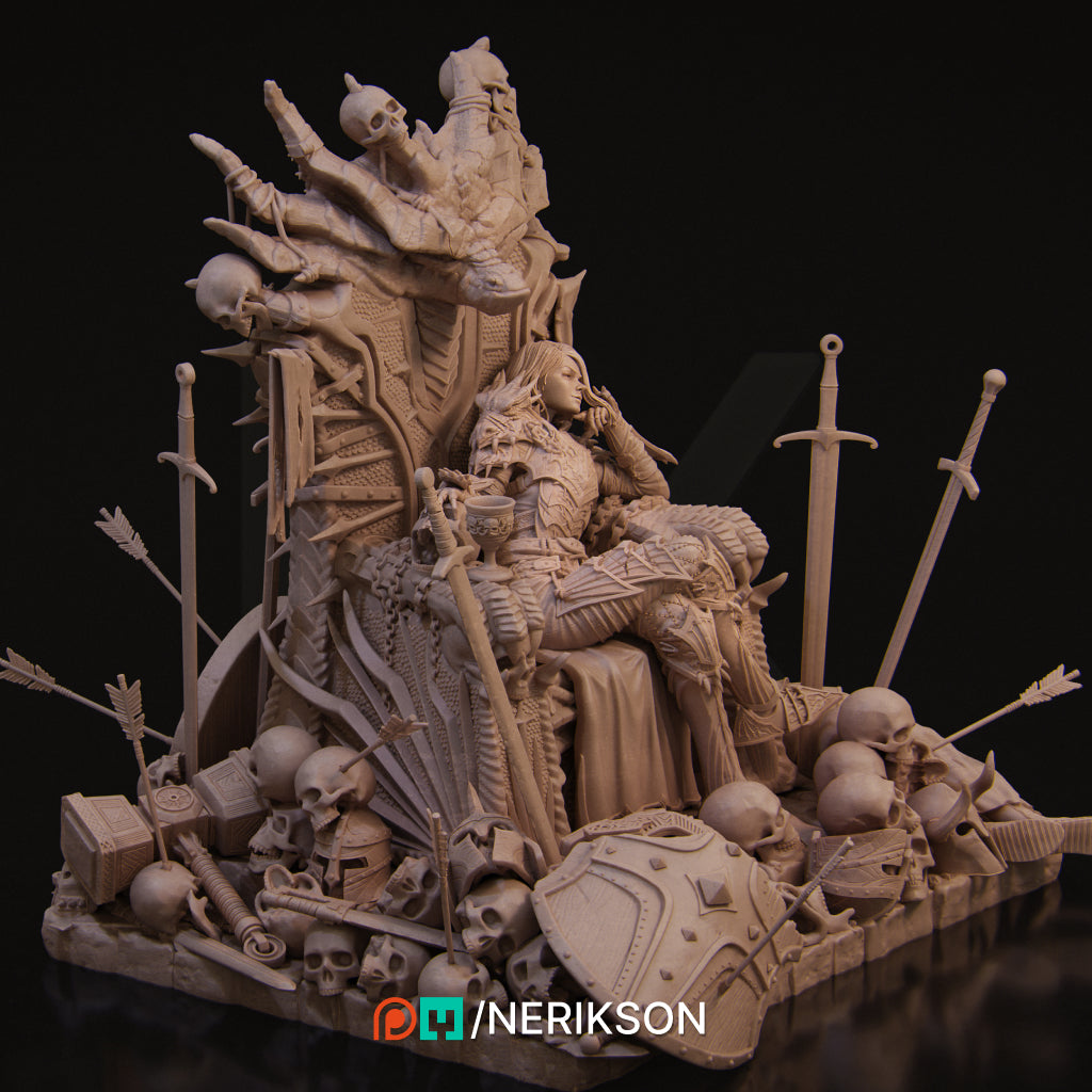 Aleehra the Dragon Knight | Garage Resin Kit Statue | D&D TTRPG Fantasy Miniature | Nerikson