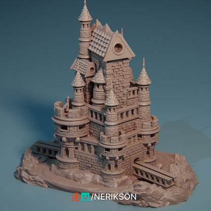 Mini Castle with Vampire | D&D TTRPG Fantasy | Nerikson