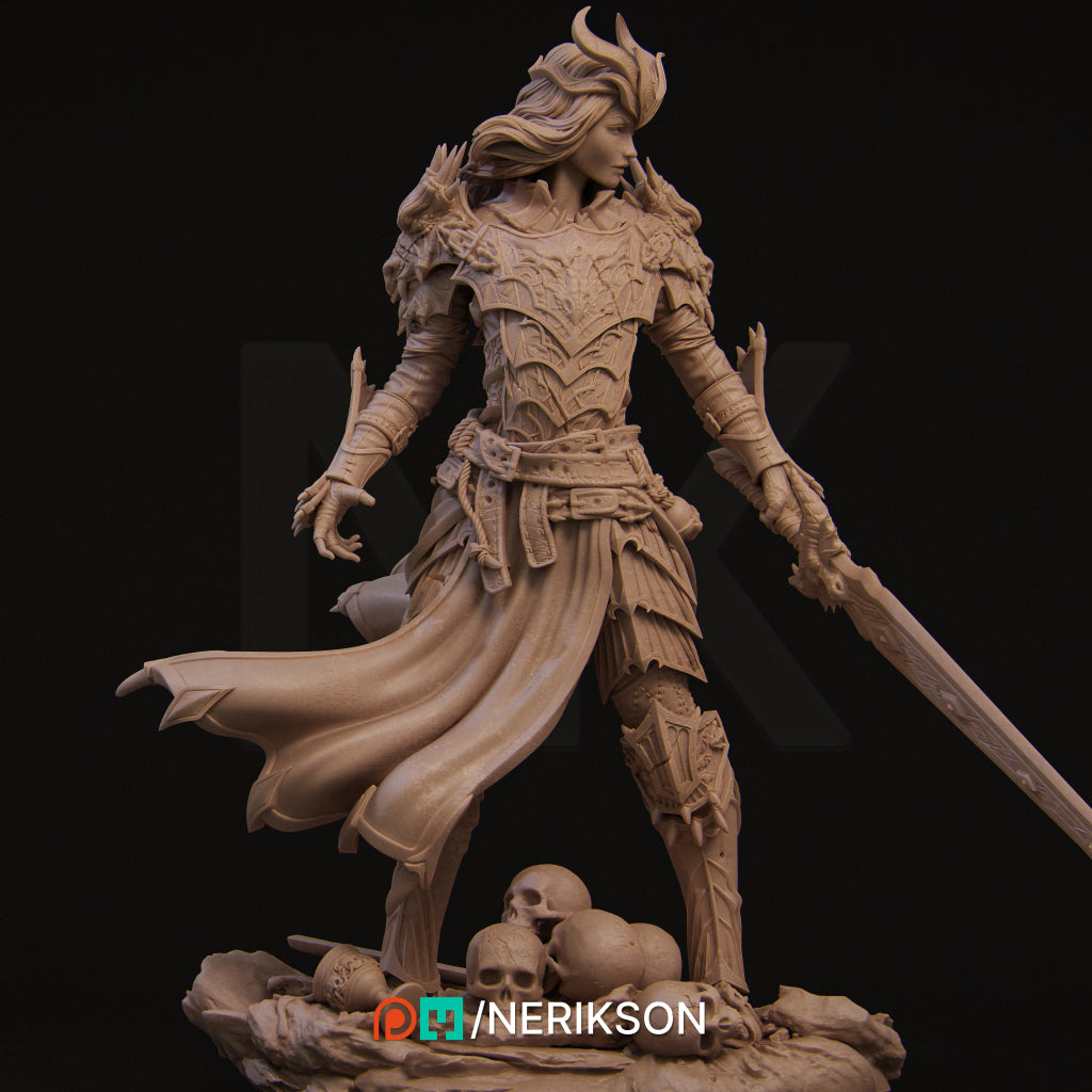 Aleehra the Dragon Knight | Garage Resin Kit Statue | D&D TTRPG Fantasy Miniature | Nerikson