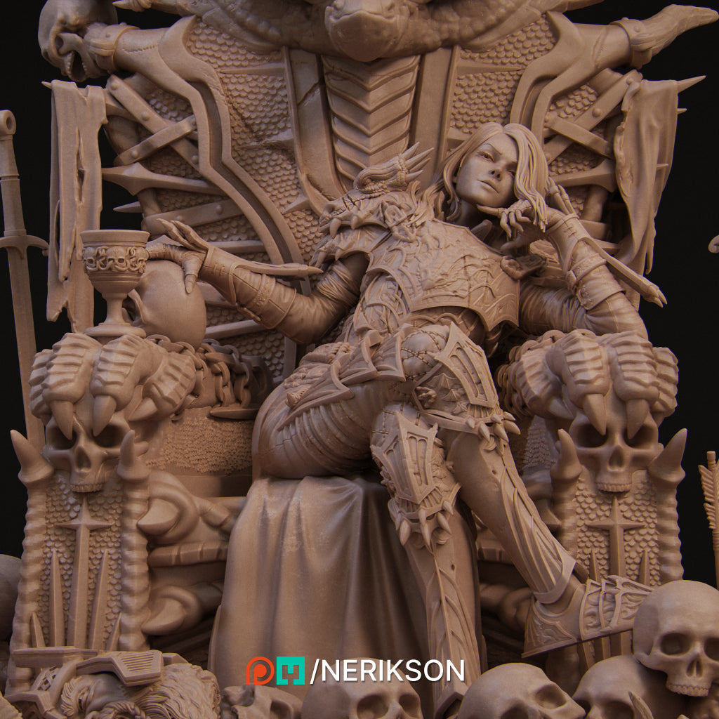 Aleehra the Dragon Knight | Garage Resin Kit Statue | D&D TTRPG Fantasy Miniature | Nerikson