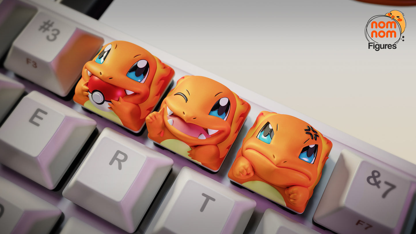 Keycaps - Fire Starter | 3D Printed Resin Anime Fan Art | Nomnom Figures