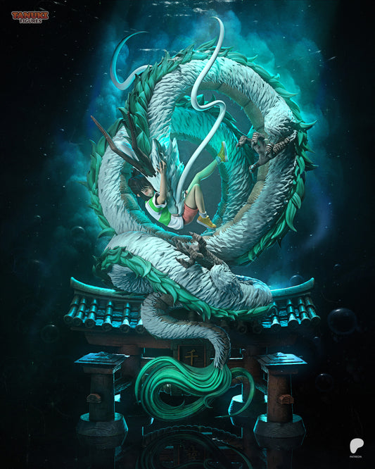 River Dragon's Embrace | Resin Garage Kit Figure Fan Art | Tanuki Figures