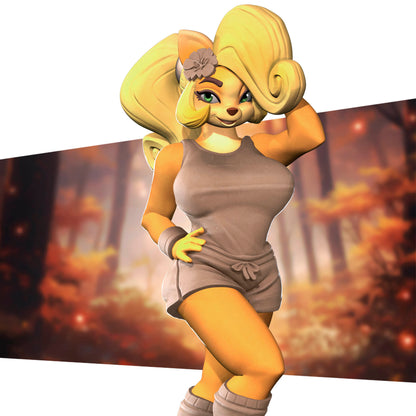 Exxotic Untamed Bandicoot | Pinup SFW NSFW Versions | Tabletop Gaming Scale Resin Miniature | Bite the Bullet
