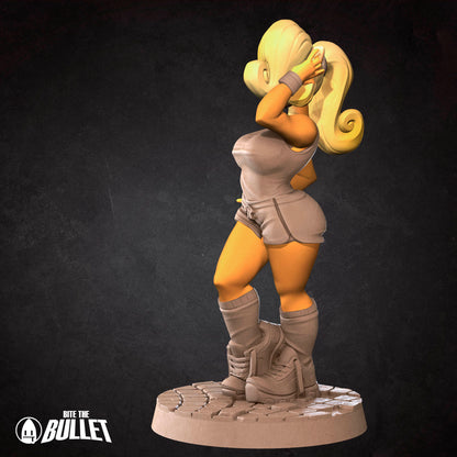 Exxotic Untamed Bandicoot | Pinup SFW NSFW Versions | Tabletop Gaming Scale Resin Miniature | Bite the Bullet