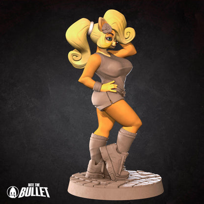 Exxotic Untamed Bandicoot | Pinup SFW NSFW Versions | Tabletop Gaming Scale Resin Miniature | Bite the Bullet
