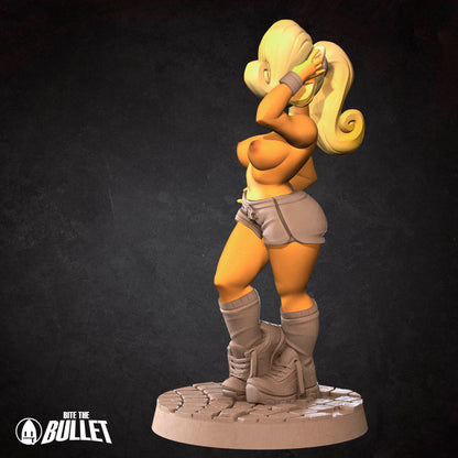 Exxotic Untamed Bandicoot | Pinup SFW NSFW Versions | Tabletop Gaming Scale Resin Miniature | Bite the Bullet