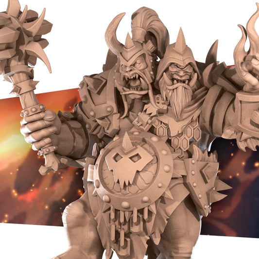 Realm of Bulletcraft, Ogre Lockserker | D&D Pathfinder TTRPG Miniature | Bite the Bullet