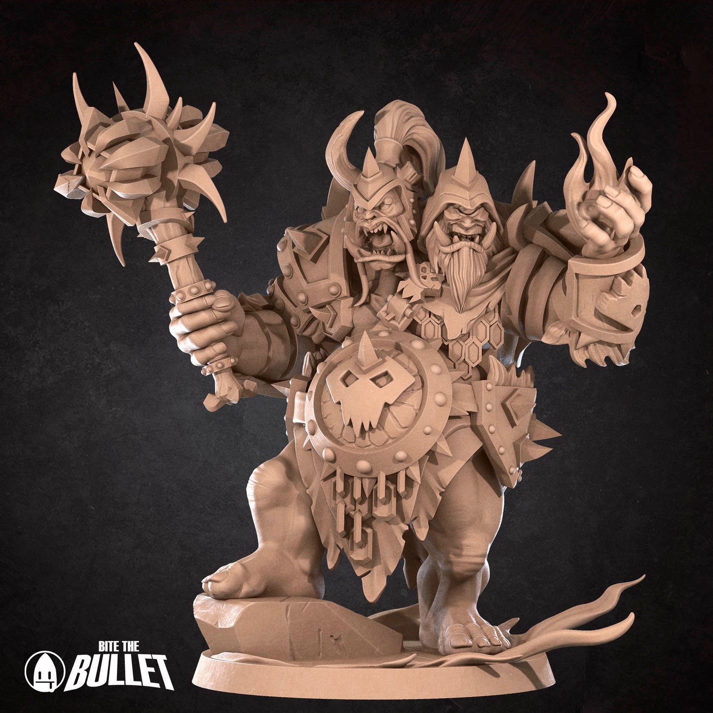 Realm of Bulletcraft, Ogre Lockserker | D&D Pathfinder TTRPG Miniature | Bite the Bullet