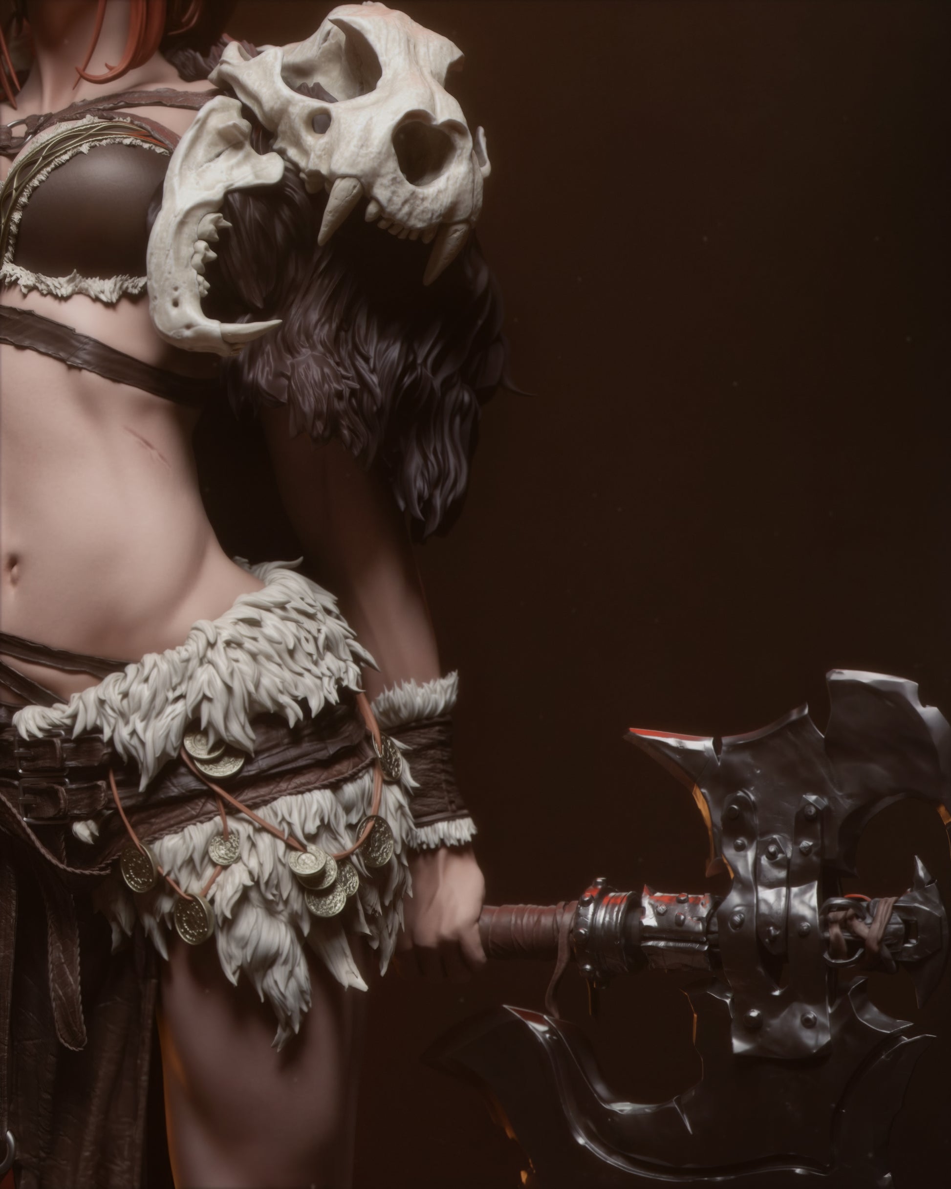 1:12 Barbarian Queen | Resin Garage Kit Figure Original Character | CA 3D Studios