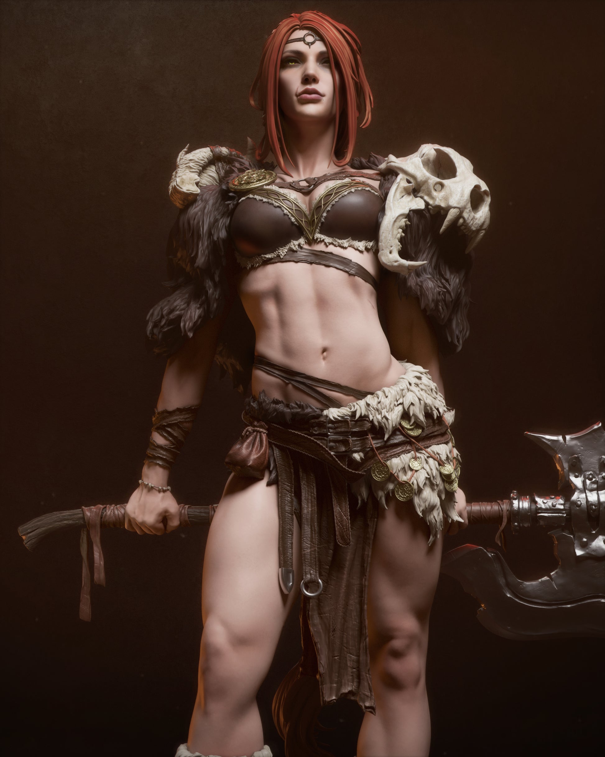 1:12 Barbarian Queen | Resin Garage Kit Figure Original Character | CA 3D Studios